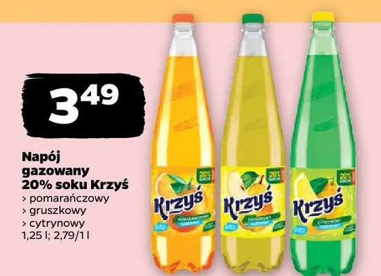 Napój gazowany 20% soku cytrynowy promocja w Netto
