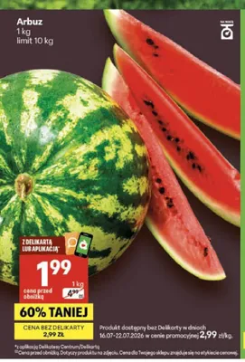 Arbuz promocja w Delikatesy Centrum