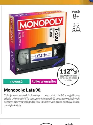 Gra Monopoly: Lata 90. promocja w Empik