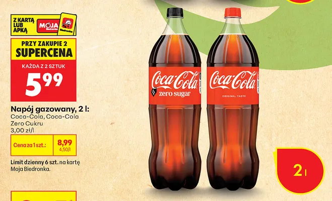Napój gazowany Coca-Cola promocja w Biedronka