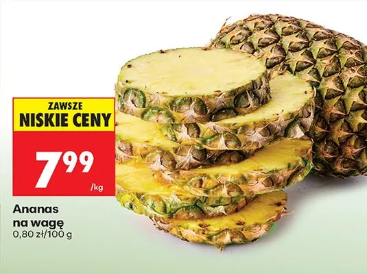 Ananas na wagę promocja w Biedronka