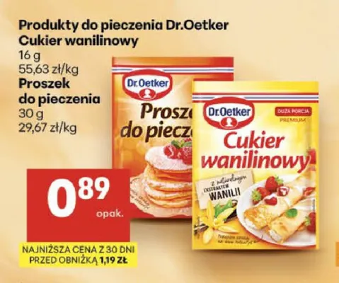 Cukier wanilinowy Dr.Oetker promocja w Delikatesy Centrum