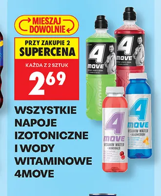 Napoje izotoniczne i wody witaminowe 4MOVE promocja w Biedronka