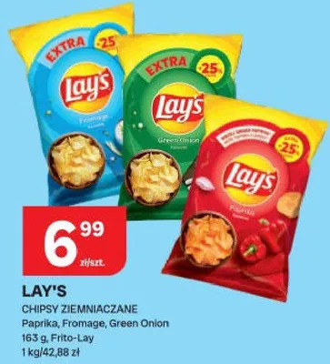 Lay's chipsy ziemniaczane papryka, fromage, green onion promocja w Chorten
