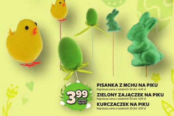 Zielony zajączek na piku promocja w Stokrotka