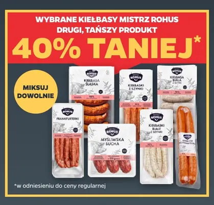 Kiełbasy Mistrz Rohus promocja w Netto