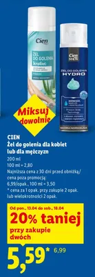 Żel do golenia dla kobiet / mężczyzn promocja w Lidl