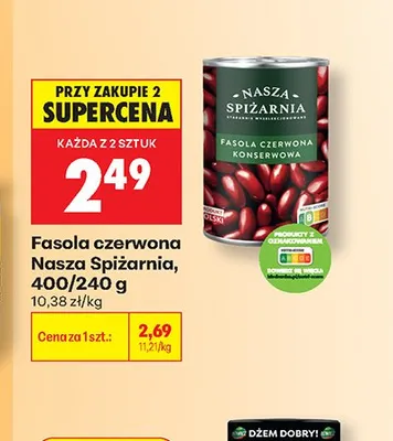 Fasola czerwona Nasza Spiżarnia promocja w Biedronka