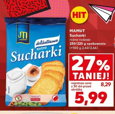 Sucharki delikatesowe Mamut promocja w Kaufland