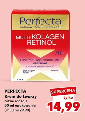 Krem do twarzy Perfecta Multi-Kolagen Retinol 70+ promocja w Kaufland