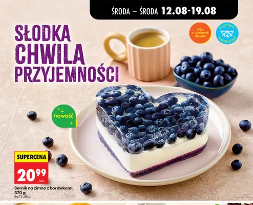 Sernik na zimno z borówkami promocja w Biedronka