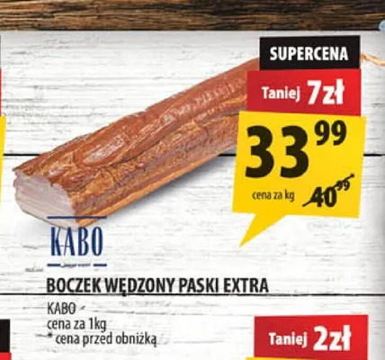 Boczek wędzony paski extra Kabo promocja w Arhelan