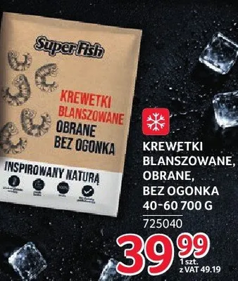 Krewetki blanszowane, obrane, bez ogonka 40-60, 700 g promocja w Selgros