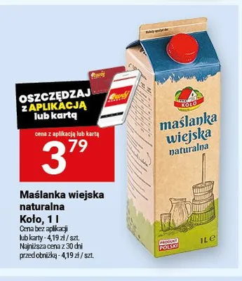 Maślanka wiejska naturalna Koło promocja w Twój Market
