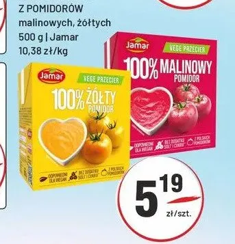 Przecier Vege 100% Malinowy pomidor Jamar promocja w Sedal