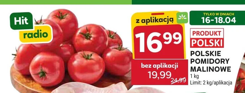 Pomidory malinowe polskie promocja w Stokrotka