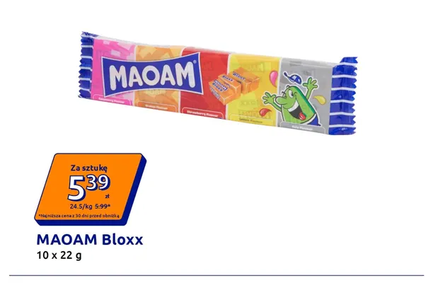Guma rozpuszczalna Maoam Bloxx 10-pak 22 g promocja w Action