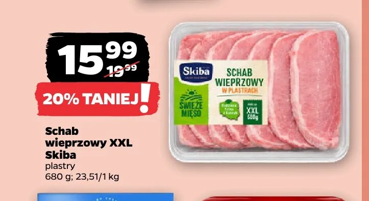 Schab wieprzowy XXL Skiba promocja w Netto