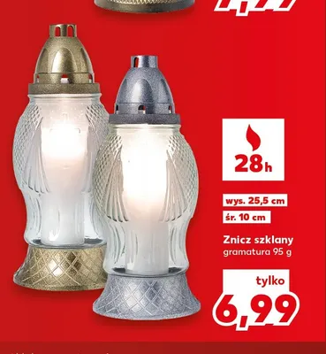 Znicz szklany promocja w Kaufland