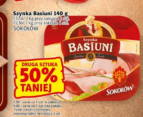 Szynka Basiuni Sokołów promocja w Prim Market