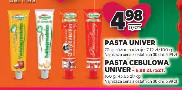 Pasta cebulowa Univer promocja w Stokrotka