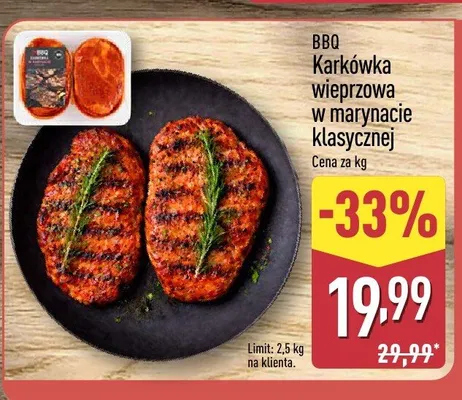 Karkówka wieprzowa w marynacie klasycznej BBQ promocja w Aldi