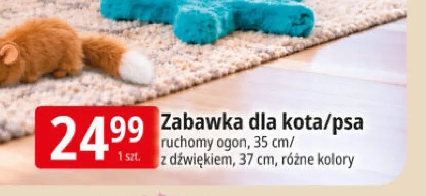 Zabawka dla kota/psa z dźwiękiem 37 cm promocja w Leclerc