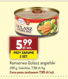 Konserwa Gulasz angielski Sokołów promocja w Avita
