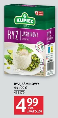 Ryż jaśminowy 4 x 100 g Kupiec promocja w Selgros