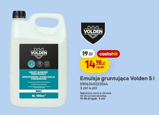 Emulsja gruntująca Volden 5 l promocja w Castorama