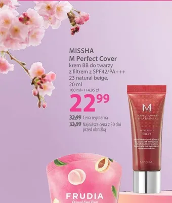 Krem BB do twarzy MISSHA M Perfect Cover 23 natural beige promocja w Hebe