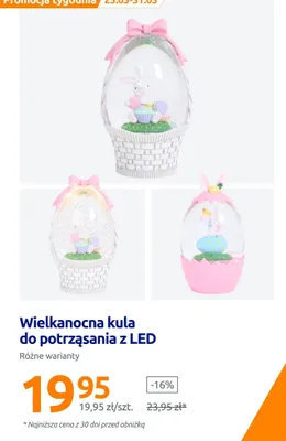 Wielkanocna kula do potrząsania z LED różne warianty promocja w Action