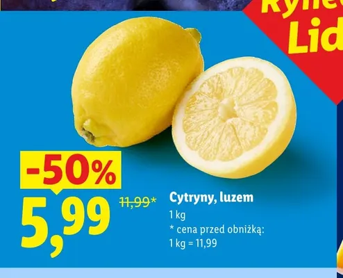 Cytryny luzem promocja w Lidl
