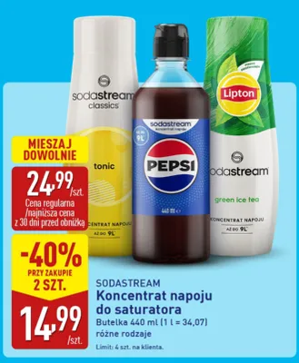 Koncentrat napoju do saturatora Sodastream Lipton Green Ice Tea promocja w Aldi