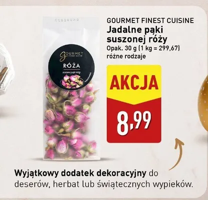 Jadalne pąki suszonej róży promocja w Aldi