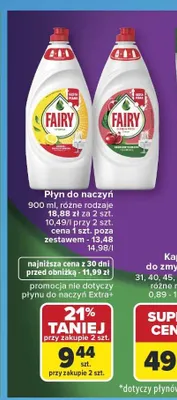 Płyn do naczyń Fairy promocja w Carrefour