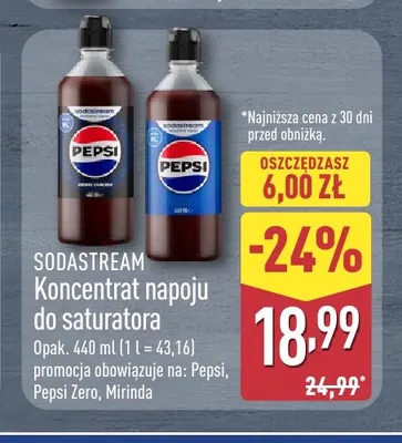 Koncentrat napoju do saturatora Sodastream Mirinda promocja w Aldi
