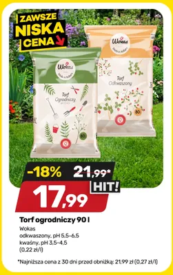 Torf ogrodniczy odkwaszony Wokas promocja w Bricomarche