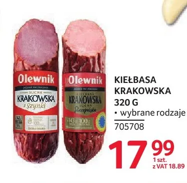 Kiełbasa krakowska pieczona staropolska Olewnik promocja w Selgros