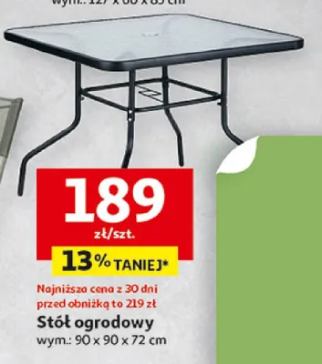 Stół ogrodowy promocja w Auchan