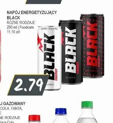 Napój energetyzujący Black Zero Cukru promocja w Słoneczko