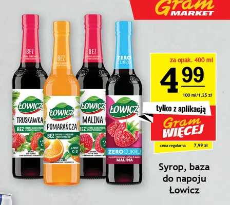Syrop Łowicz pomarańcza promocja w Gram Market