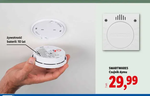 Czujnik dymu Smartwares promocja w Lidl