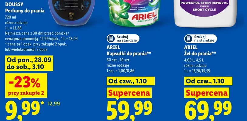 Kapsułki do prania Ariel Allin1 Pods promocja w Lidl