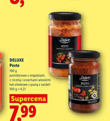 Pesto z ricottą i orzechami włoskimi Deluxe promocja w Lidl
