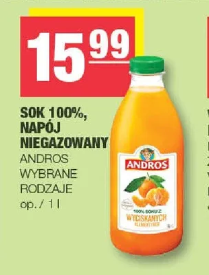 Napój niegazowany Andros promocja w SPAR