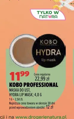 Maska do ust Kobo Professional Hydra Lip Mask promocja w Drogerie Natura