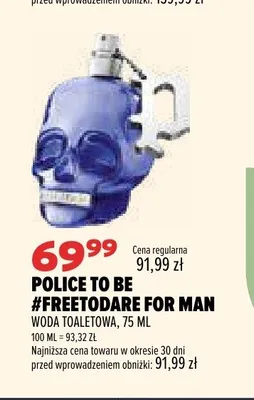 Woda toaletowa Police To Be #Freetodare For Man promocja w Drogerie Natura