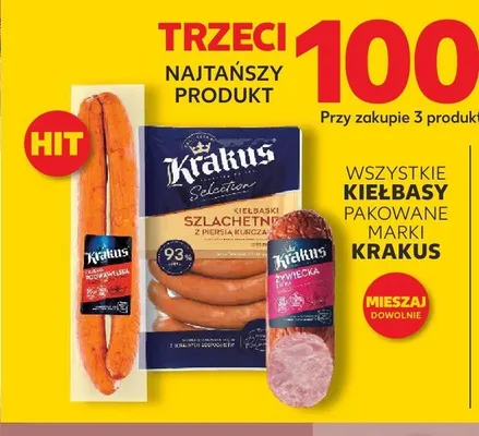 Kiełbasy pakowane Krakus promocja w Kaufland