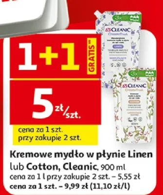 Kremowe mydło w płynie Cleanic promocja w Auchan